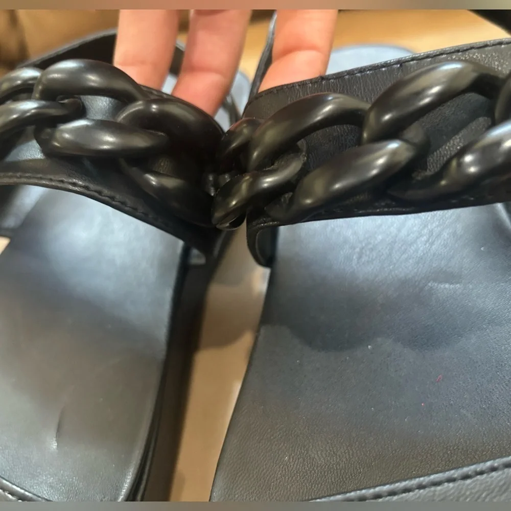 Black platform sandals
